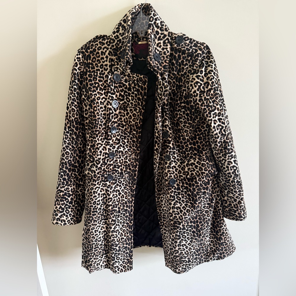 Buffalo David Bitton Leopard Print Women's Coat-Medium